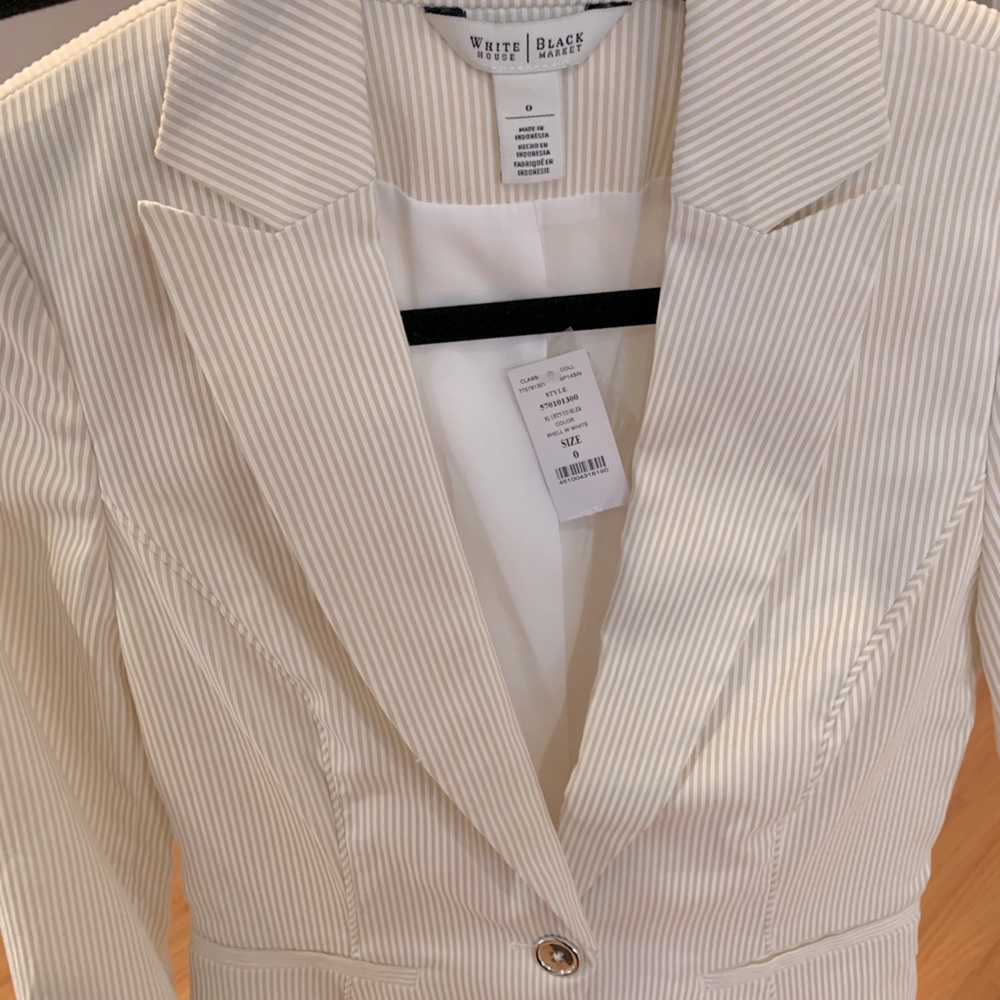 WHBM Chic Pinstriped Blazer